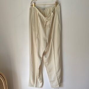 Madewell Cream Satin Pants Women’s L (New)